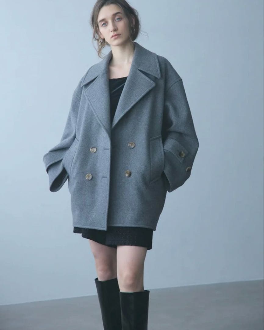 美品 cygne シーニュ オーバーPコート Emii