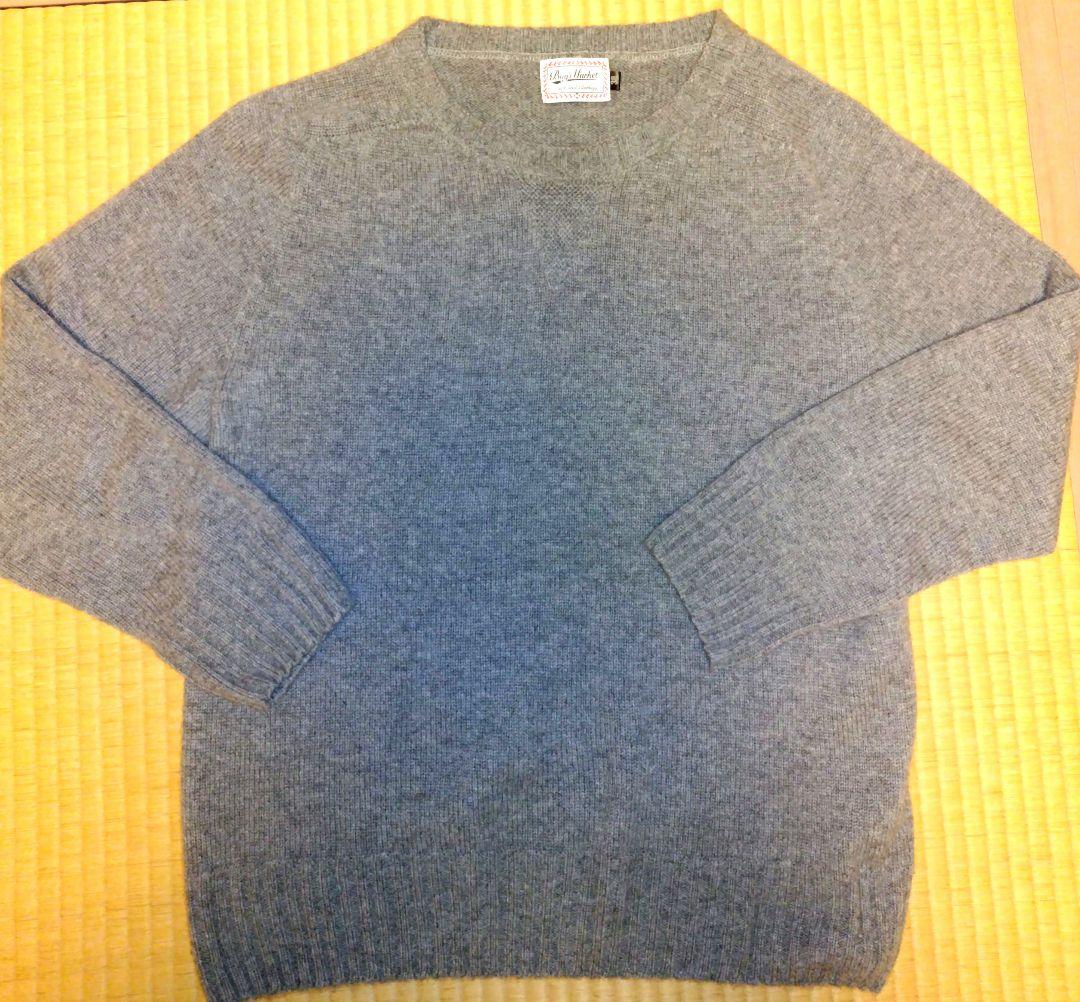 Boys Market 別注ガゼット付きカシミアクルーネックセーター