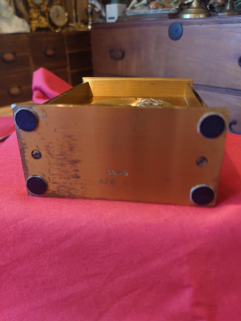 BUCHERER ブッフェラー手巻き置き時計 ゴールド 8Day目覚(稼働品)