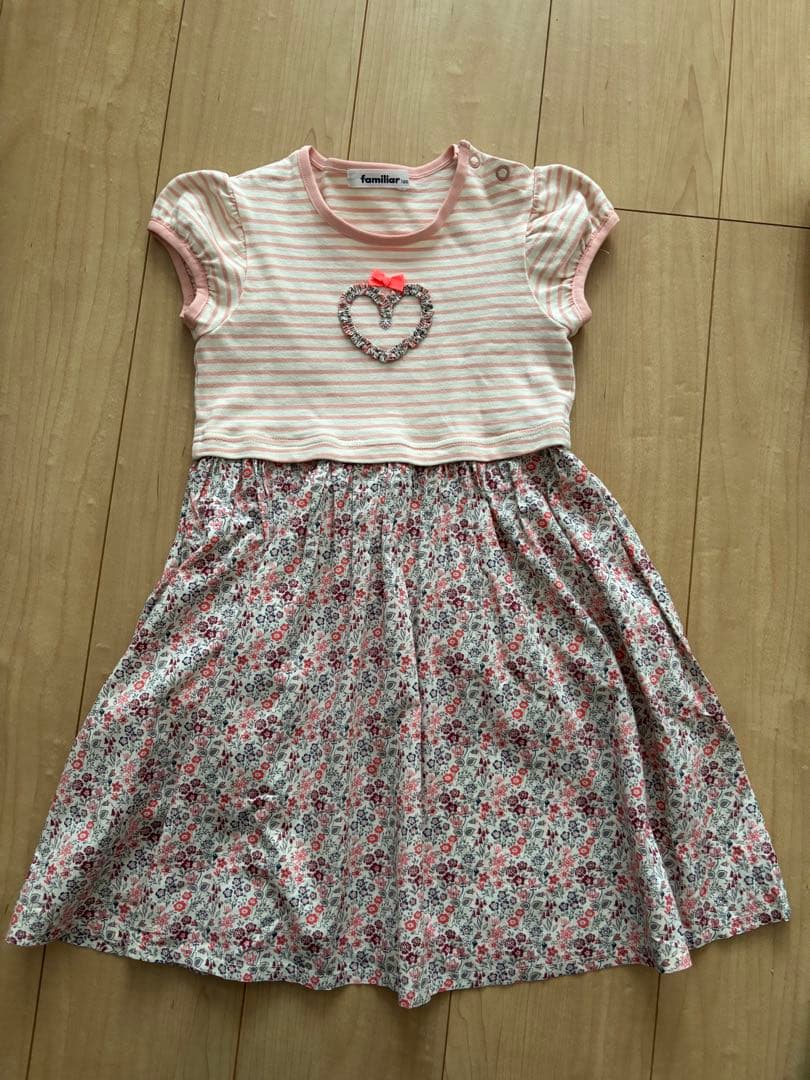 ファミリア　120 ワンピTシャツボトムスセット売り