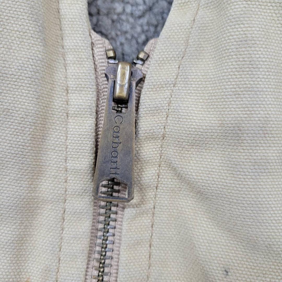 古着 90s メキシコ製 カーハート ダックジャケット ベスト ベージュ L