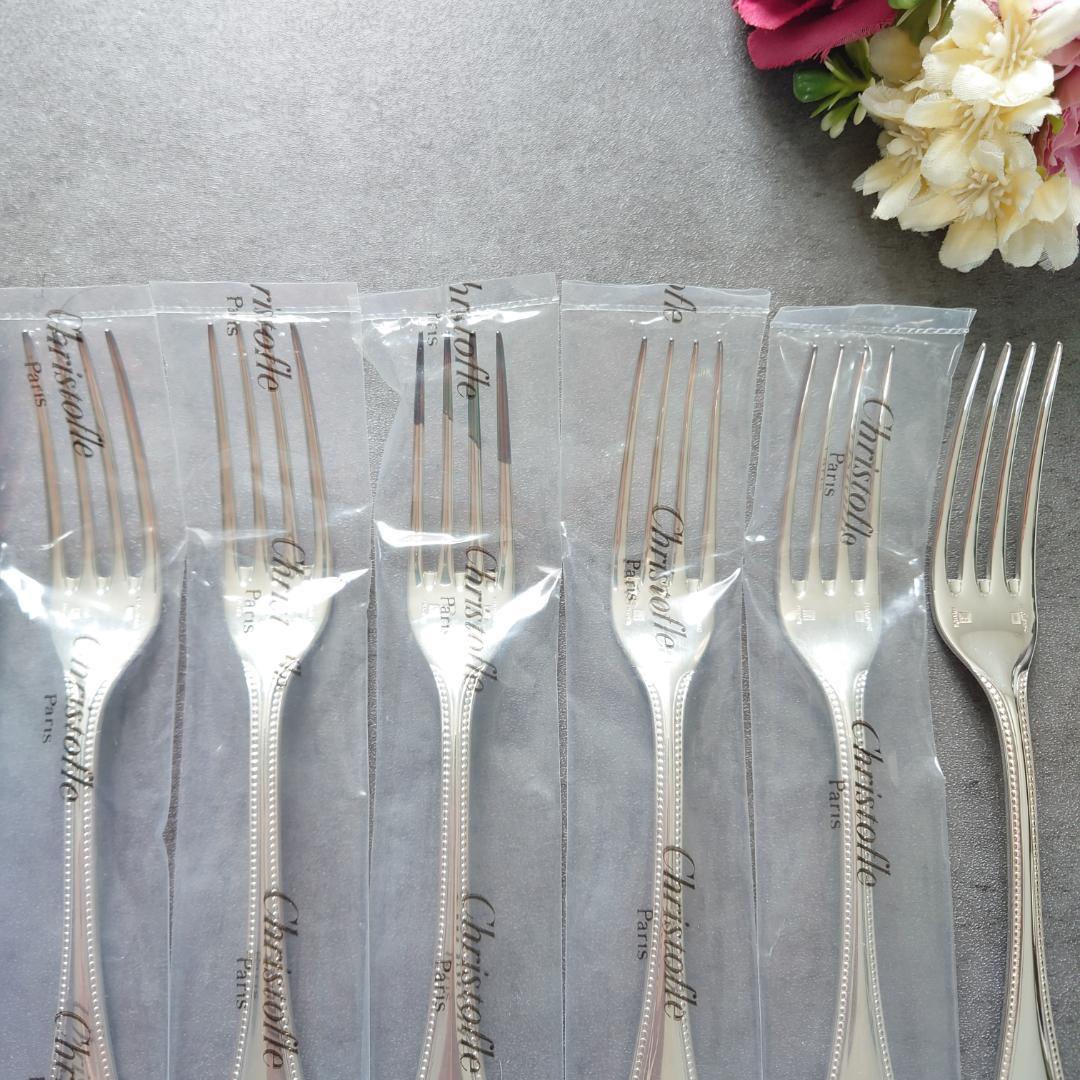 美品 クリストフル パール デザートナイフ デザートフォーク 未開封含む 12点