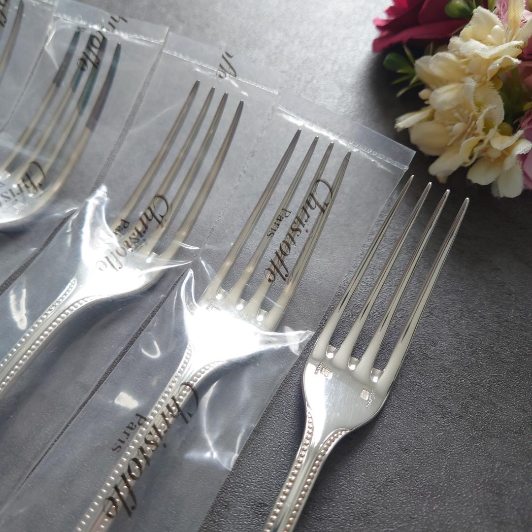 美品 クリストフル パール デザートナイフ デザートフォーク 未開封含む 12点