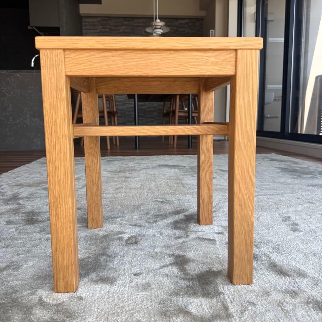 無印良品　木製サイドテーブルベンチ•板座•オーク材