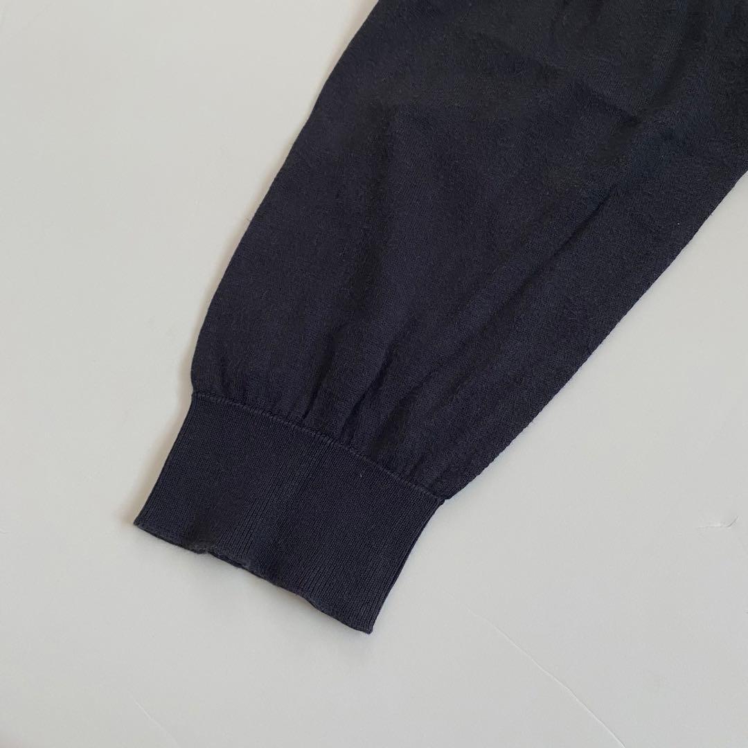 john smedley ニットポロ シーアイランドコットン XL ネイビー