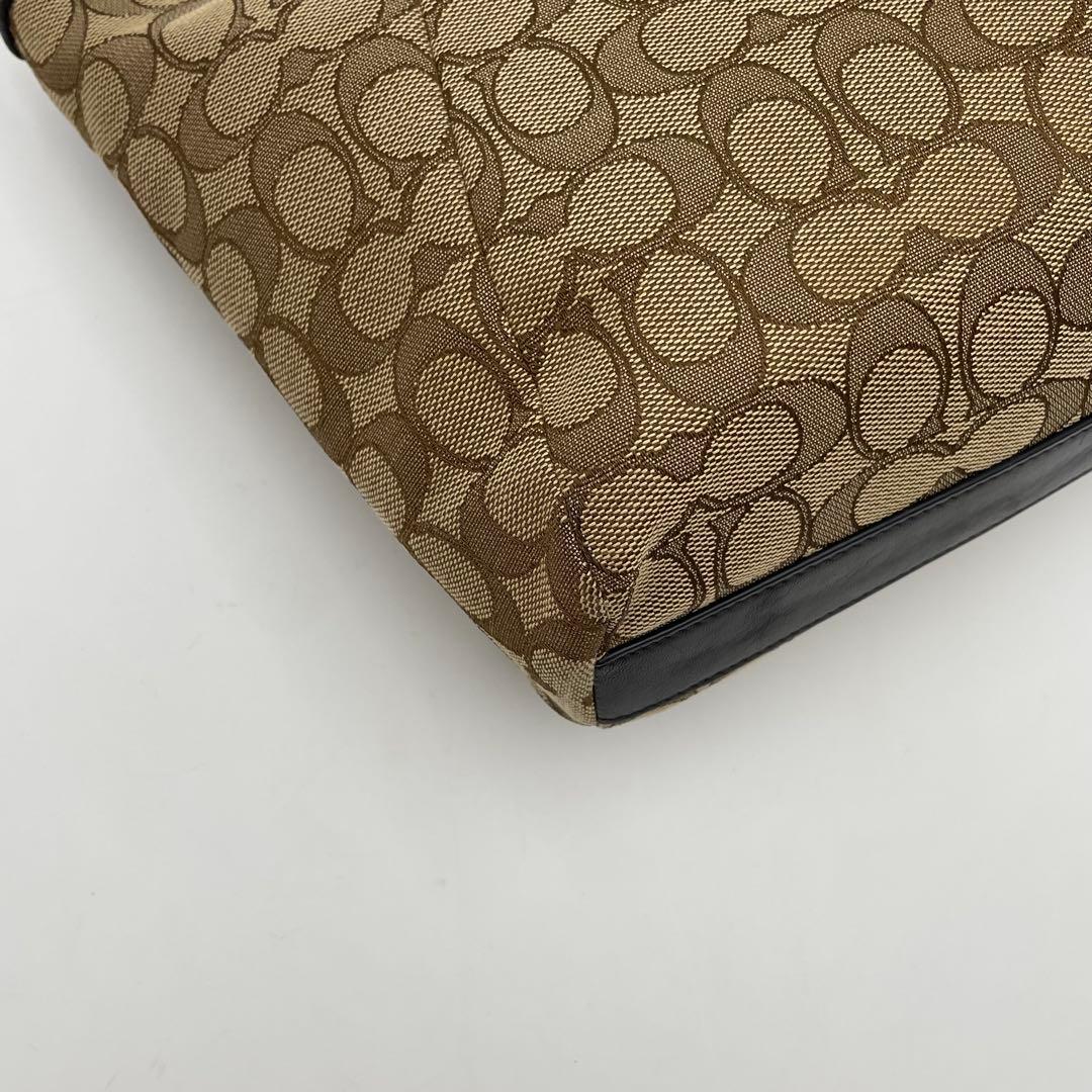 極美品✨保存袋付 コーチ 2way トート ショルダーバッグ キャンバス×レザー