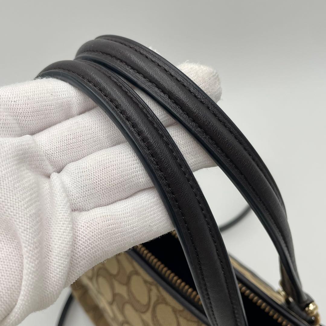 極美品✨保存袋付 コーチ 2way トート ショルダーバッグ キャンバス×レザー