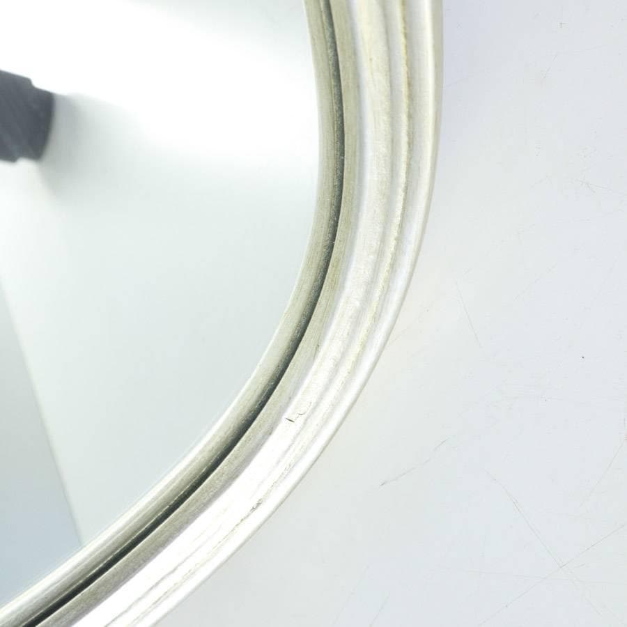 値下げ英国製 ローラアシュレイ ウォールミラー 壁掛け鏡 シルバー色 リボン装飾