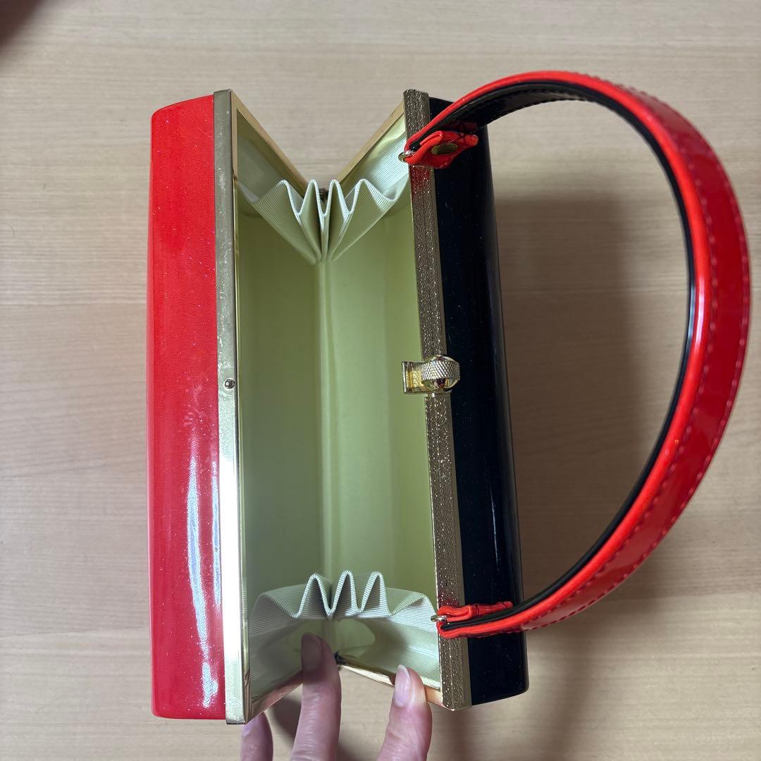 和装用赤黒サンダルとバッグセット