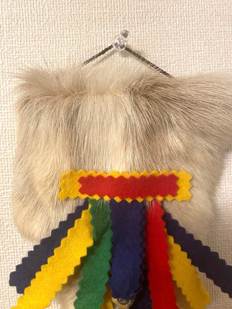 クリスマス　壁飾り　飾り　トナカイ　毛皮　ヴィンテージ　リアルファー