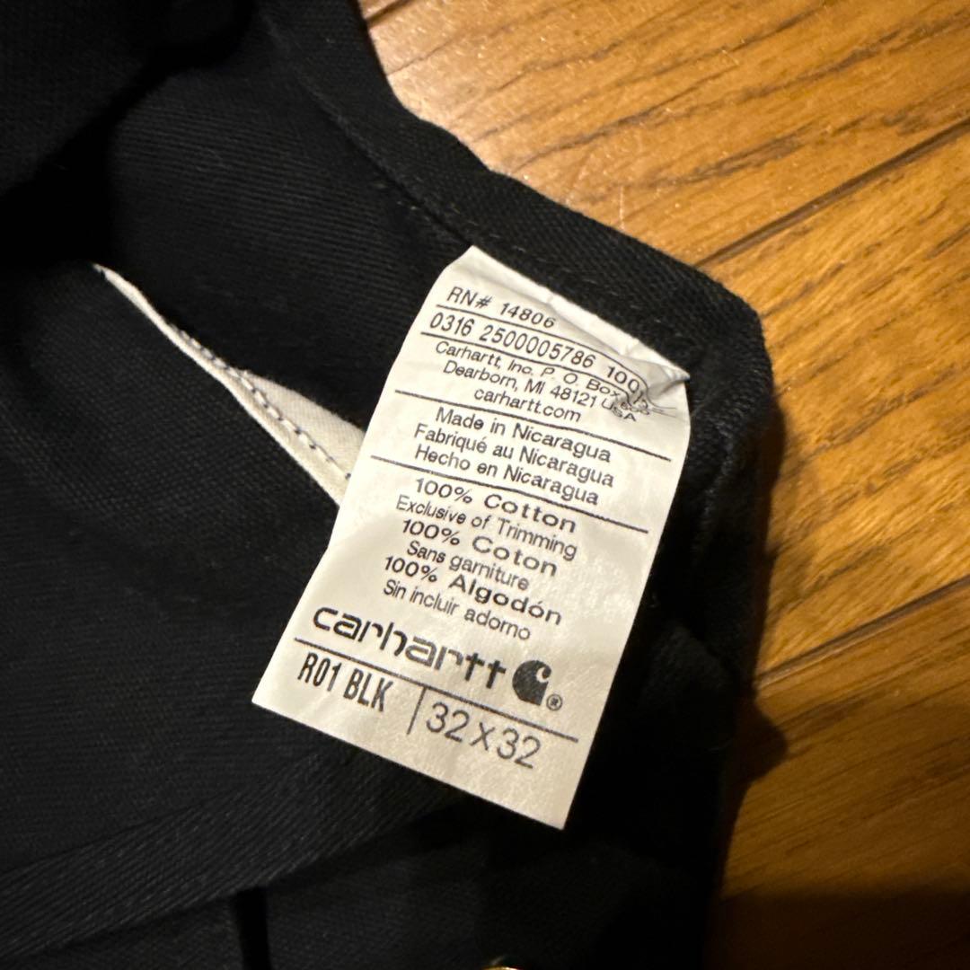 カーハート オーバーオール　ブラック　サイズ32インチ　希少2003年製