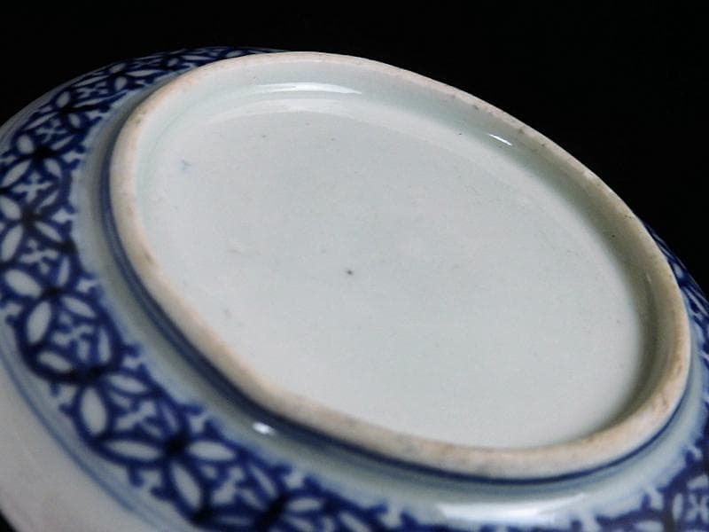 古伊万里　金襴手　鶴亀に松竹梅の図　油壷　D652-CHe