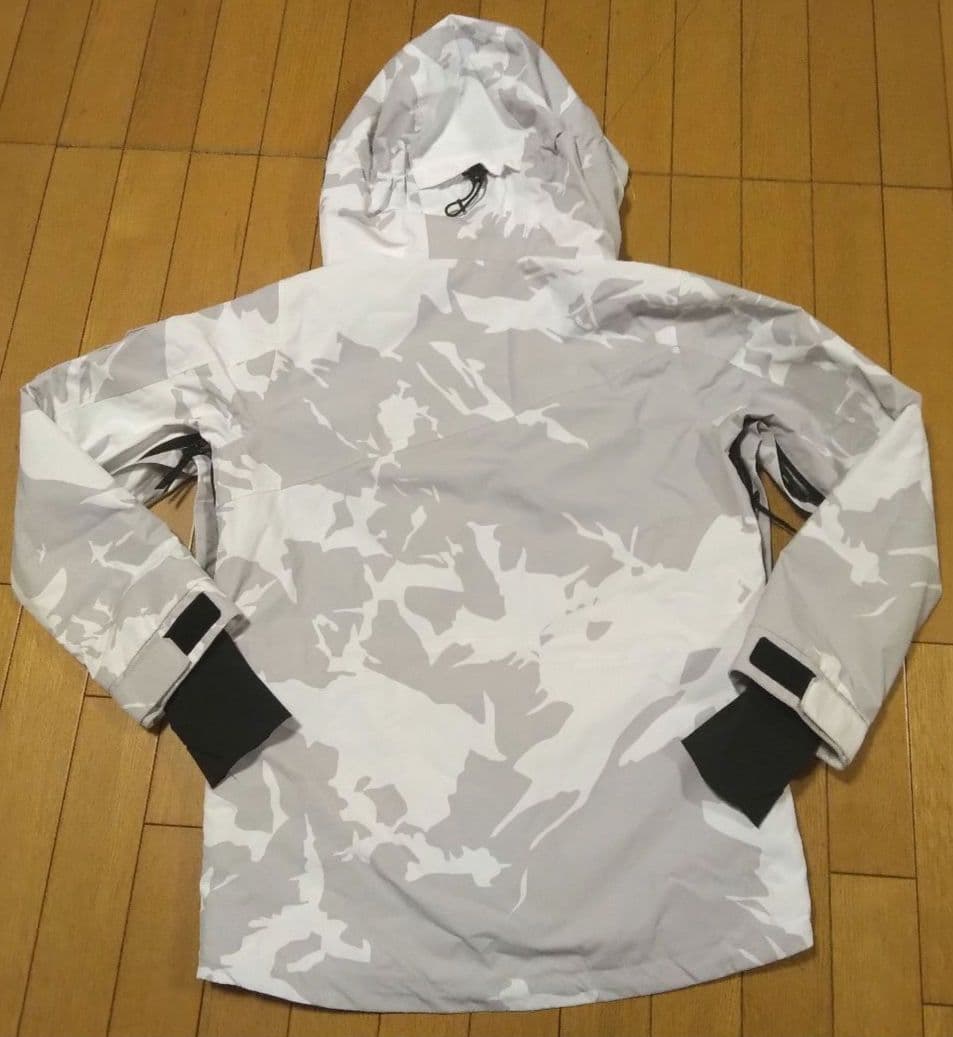 【】ホワイト グレー スノーボード ジャケット