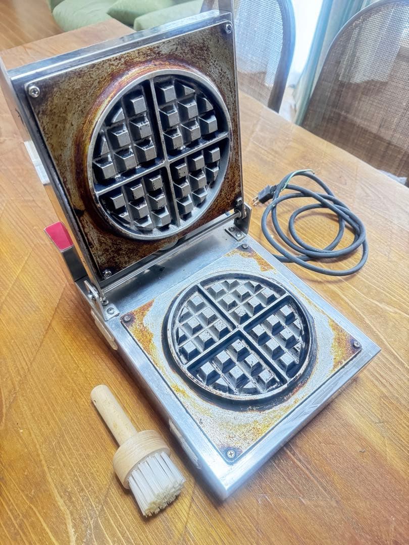 サンテック　ベルギーワッフルメーカー丸型 業務用