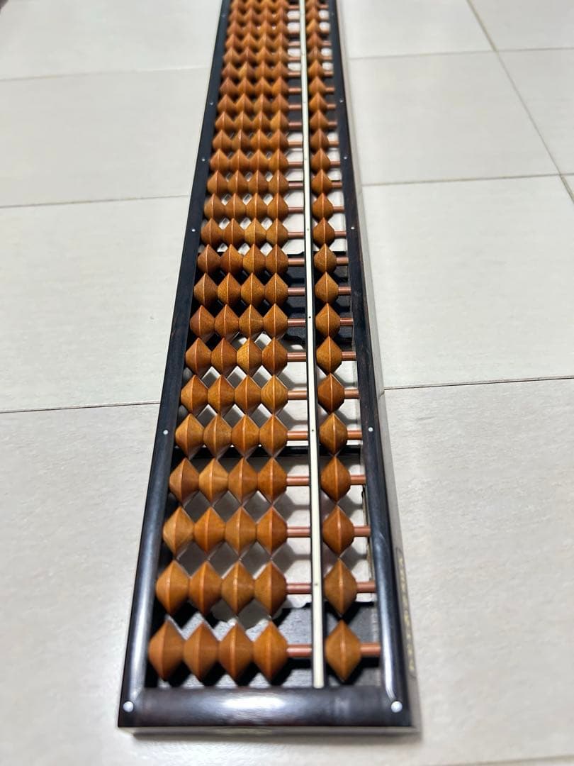 【匿名配送】 トモエ 高級 そろばん (名工算盤) 樺玉 27桁 袋付き