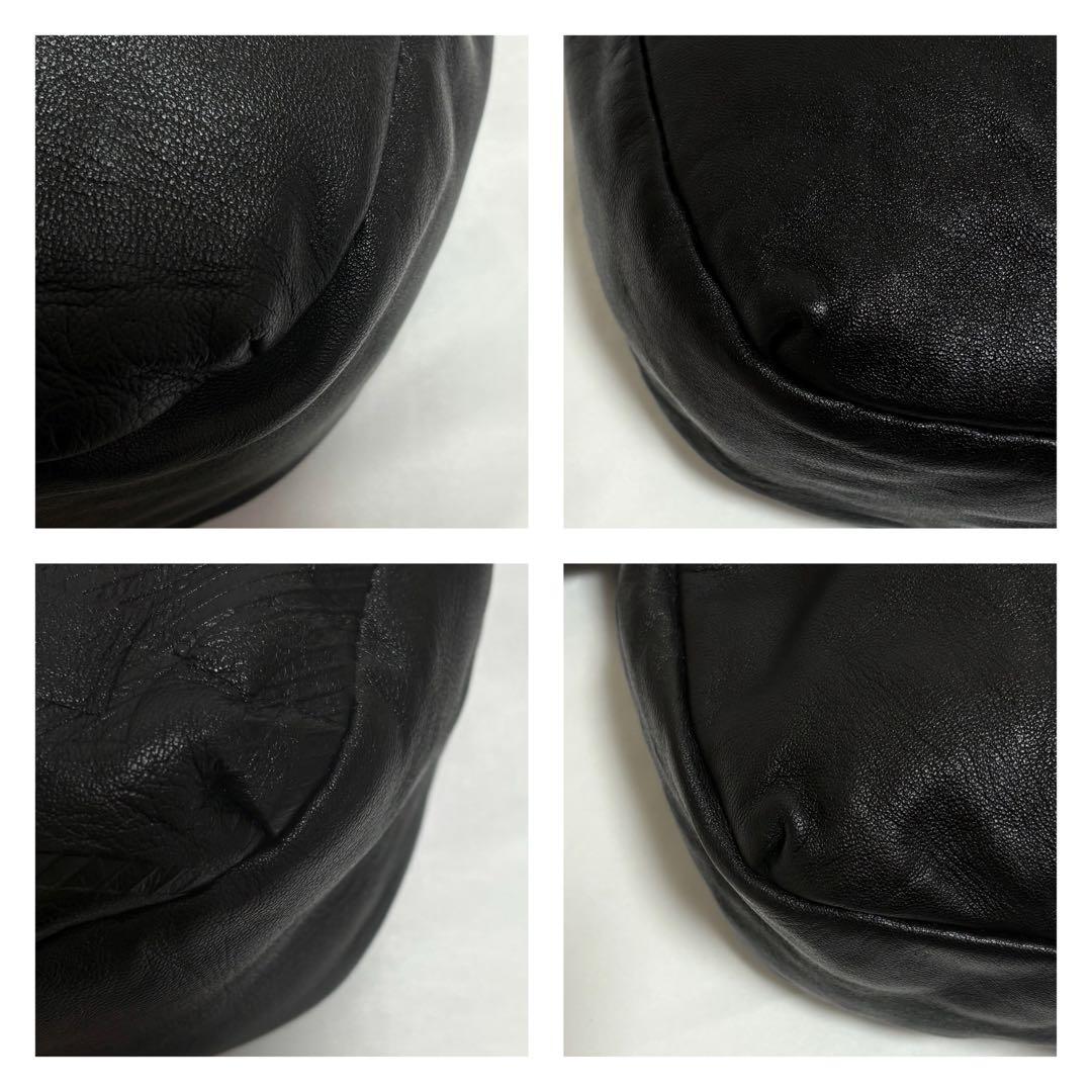 LOEWE アナグラム ナッパレザー 半月 ショルダーバッグ ヴィンテージ 黒