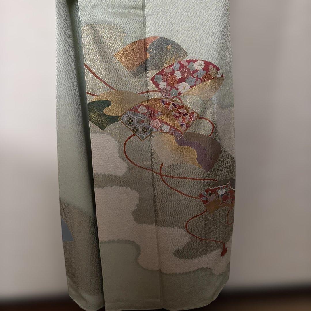 値下げ中　未使用　松井青々　若草色の訪問着