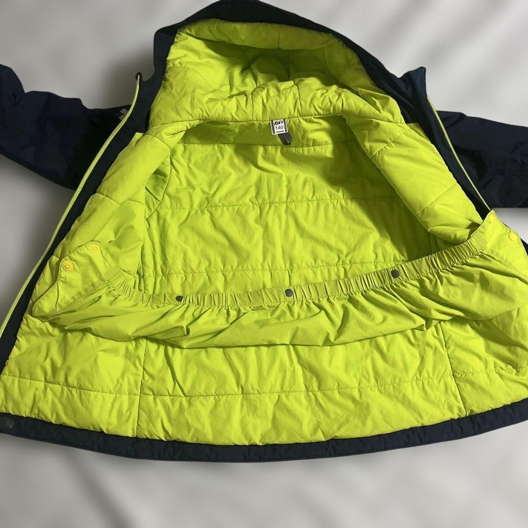 モンベル　子ども用スキーウェア ネイビー/ライム140