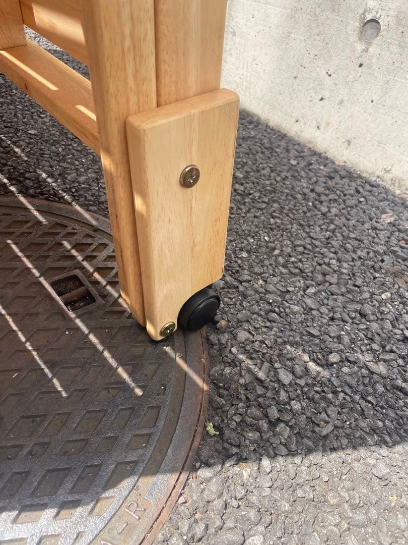 【引取限定】中居木工　折りたたみ式スノコベッド　シングル　ヒノキ　葛飾区