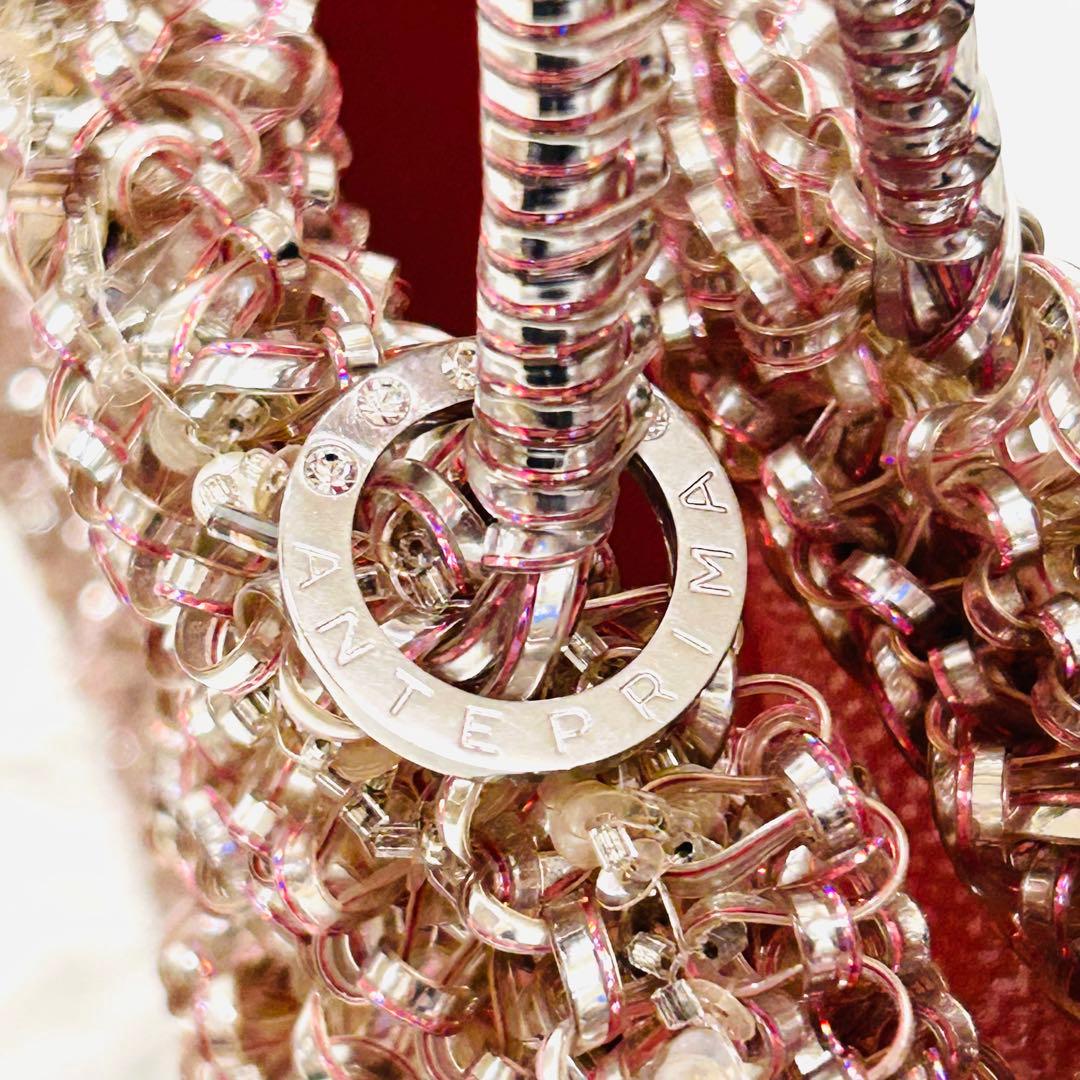 ANTEPRIMA ワイヤーグリッター　ハンドバッグ　裏地付　ピンク