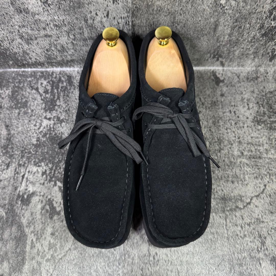 【極美品】クラークス ワラビー ゴアテックス ブラック スエード 26cm