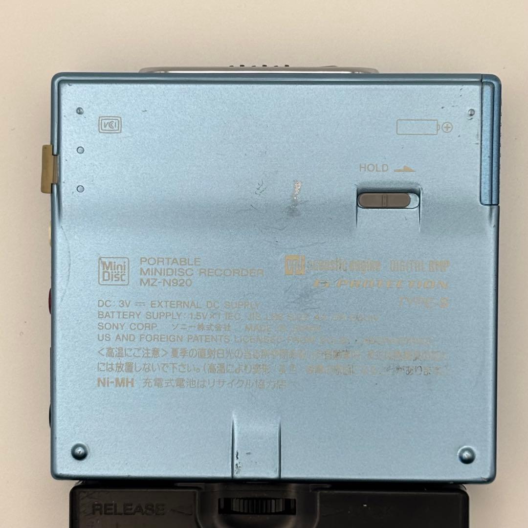 SONY MZ-N920 MD WALKMAN ソニー MDウォークマン ブルー