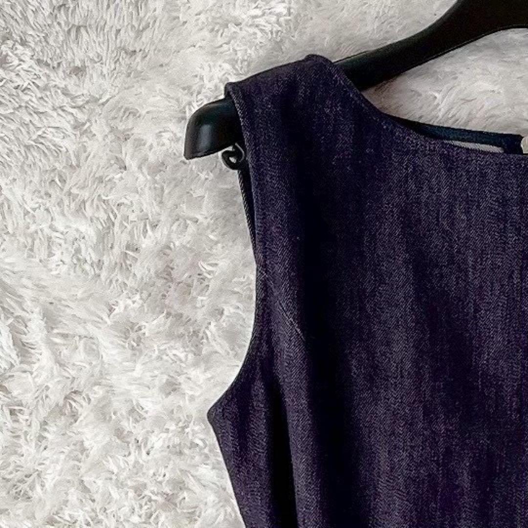 【美品】フォクシー ワンピースドレス ナルシス フレアひざ丈 デニム40