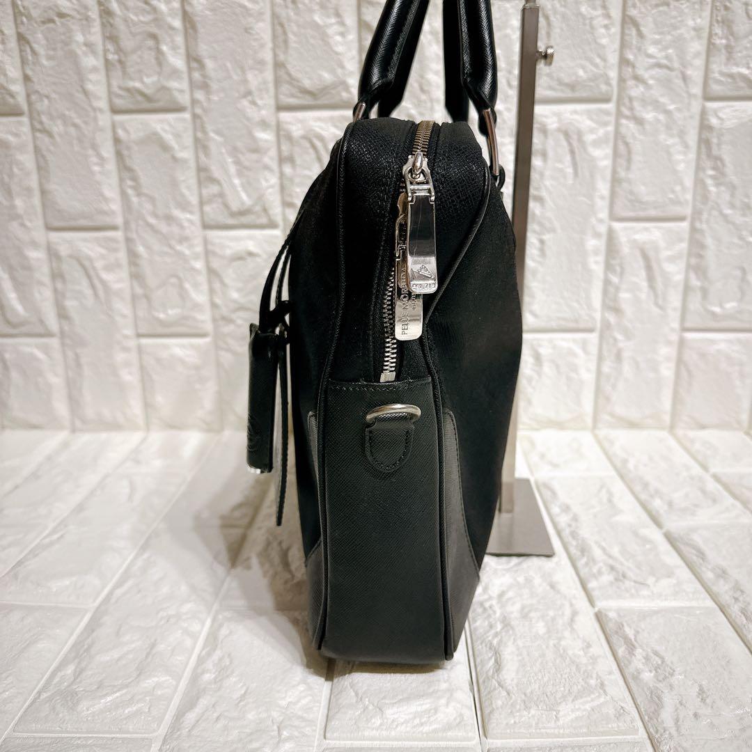 美品 ペッレモルビダ ビジネスバッグ 2way レザー ブラック