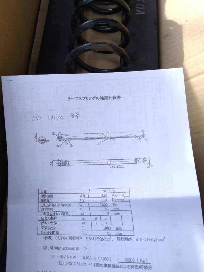 HM1 HM3 等　ローダウンリーフ　ローダウンスプリング