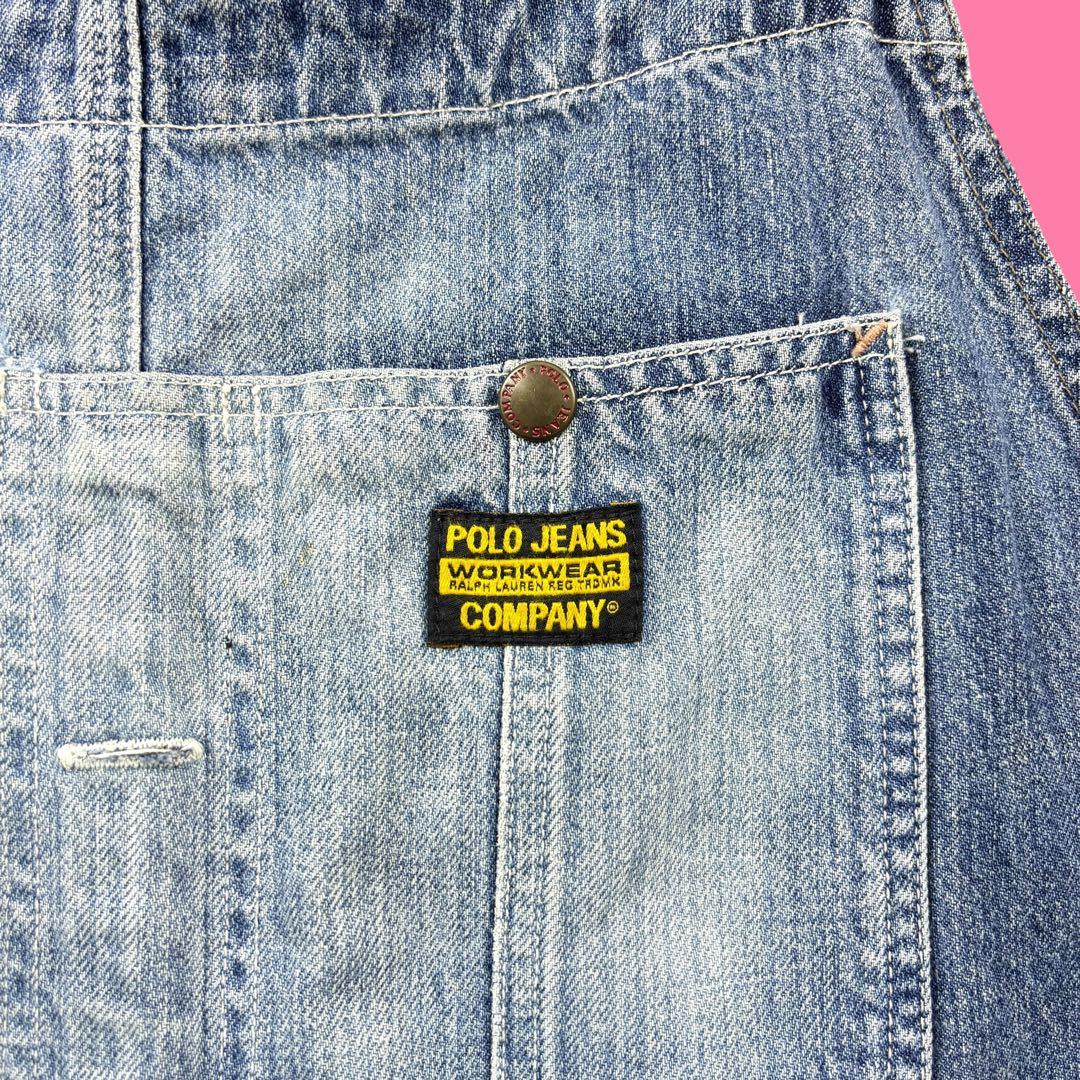 90s Polo Jeans Co Workwear デニムオーバーオール XL