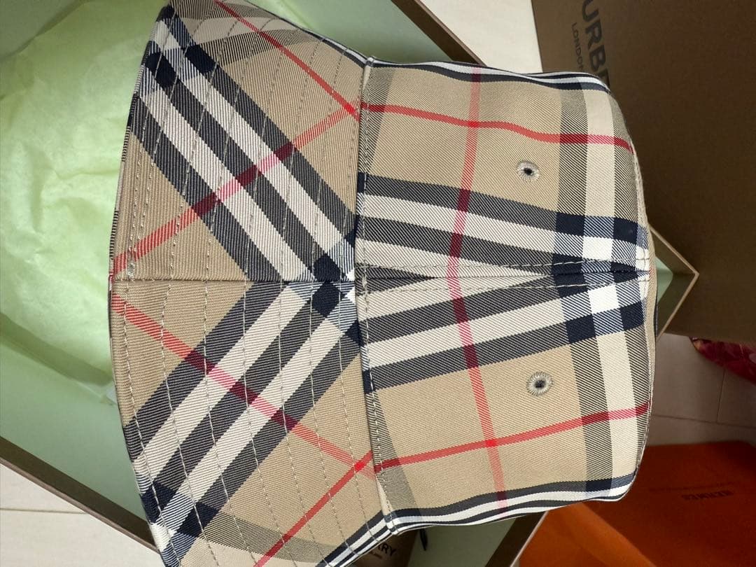 【超美品】Burberry 定番 チェック柄 M バケットハット