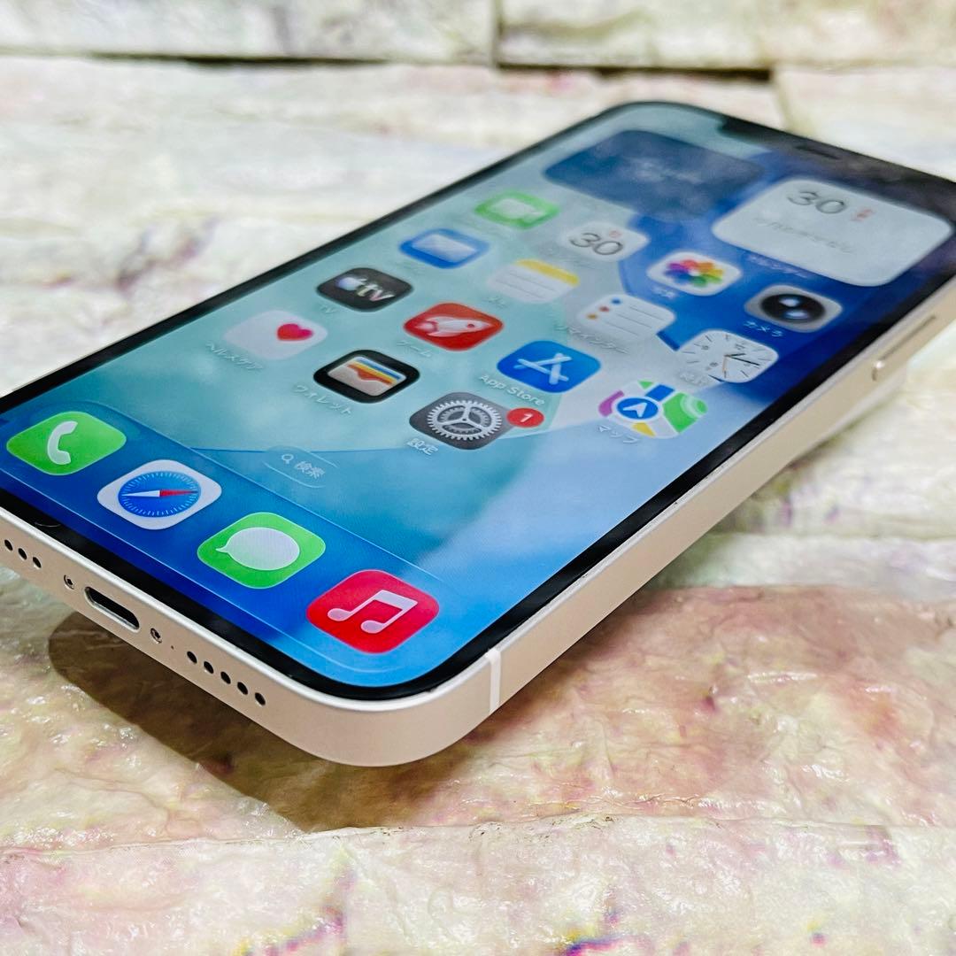 SIMフリー iPhone12 64GB ホワイト バッテリー新品