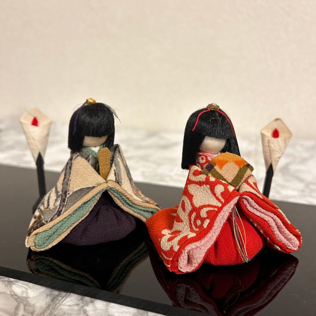 お雛様（小さな雛人形）　古布　雛祭り　節句