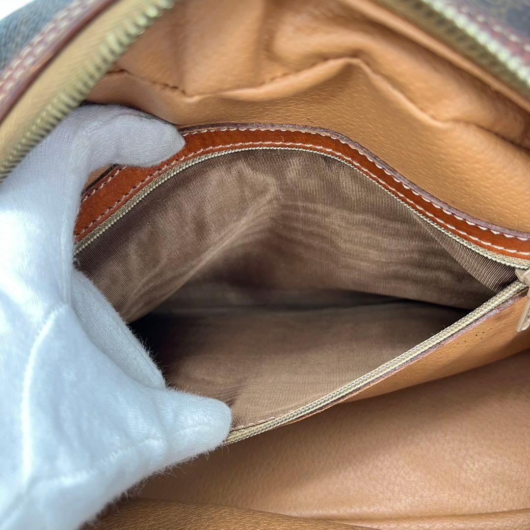 CELINE ハンドバッグ 手提げ マカダム柄 トリオンフ ロゴ入り PVC