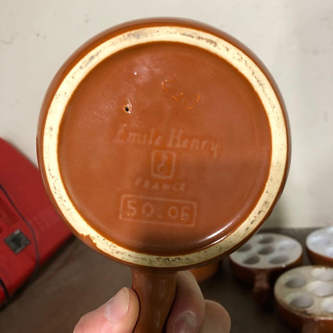 フランス製　emile henry エスカルゴ　プレート　6個　アヒージョにも