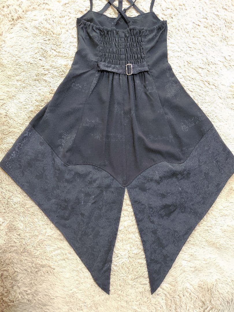 エイチナオトh.naoto Bloodチョーカー風燕尾ドレスワンピ蝶刺繍Y2K