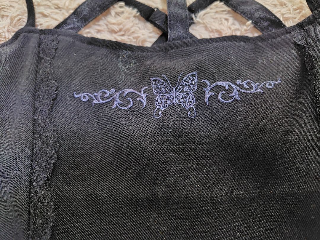 エイチナオトh.naoto Bloodチョーカー風燕尾ドレスワンピ蝶刺繍Y2K