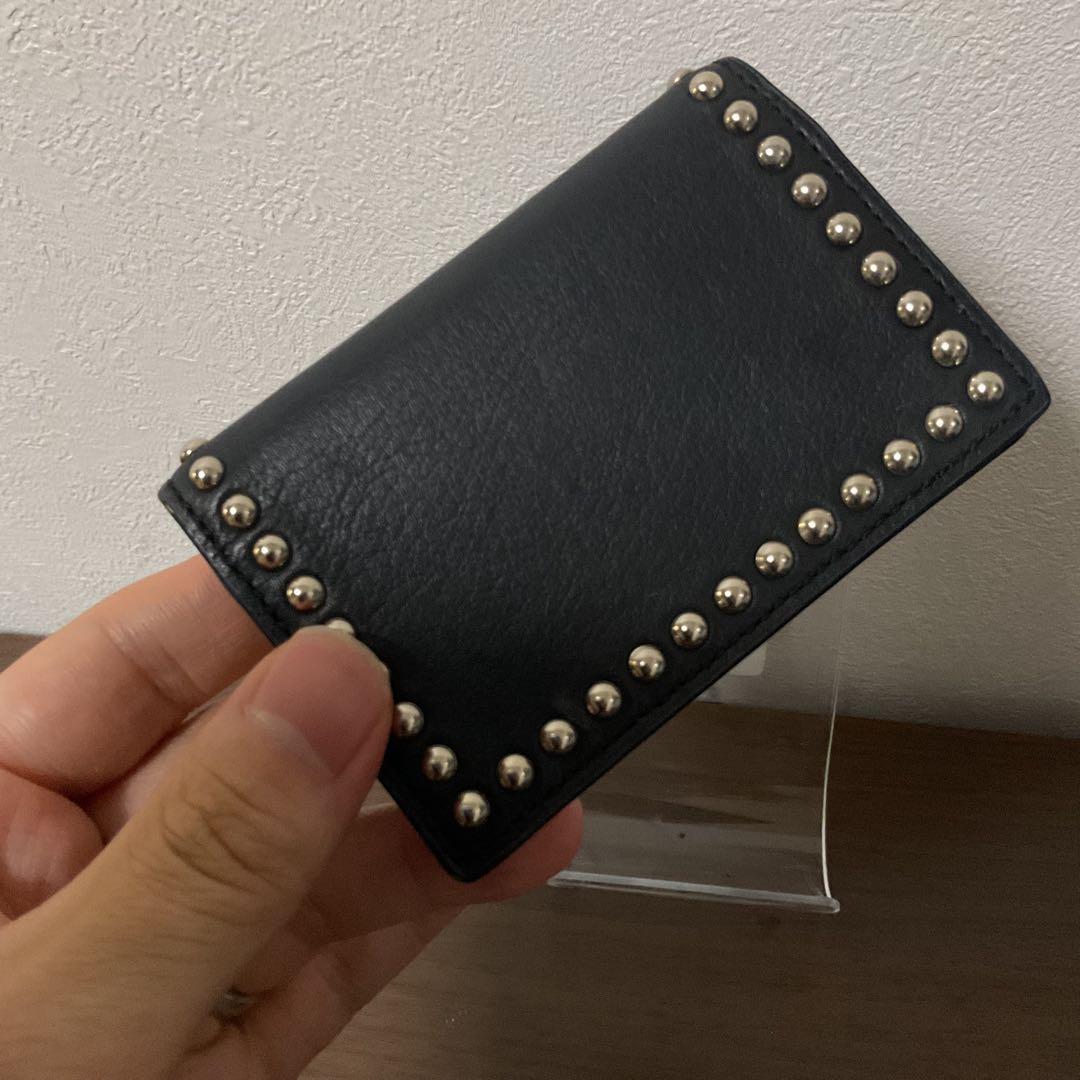 開店セール☆使用二日 美品 J&M DAVIDSON レザー スタッズ 名刺入れ