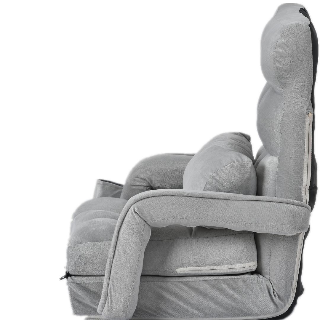 【新品】コンパクトリクライニング座椅子 14段ギア調節 ファブリック