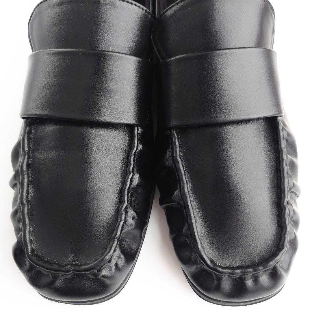 美品 アダムエロペ ソフトギャザー ローファー フラットシューズ 撥水