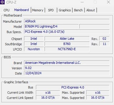 ASRock B760M PG Lightning/D4 マザーボード