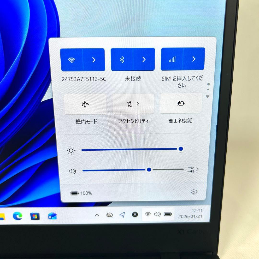 Windowsノート本体 Lenovo X1 Carbon Gen8 256GB LTE Office