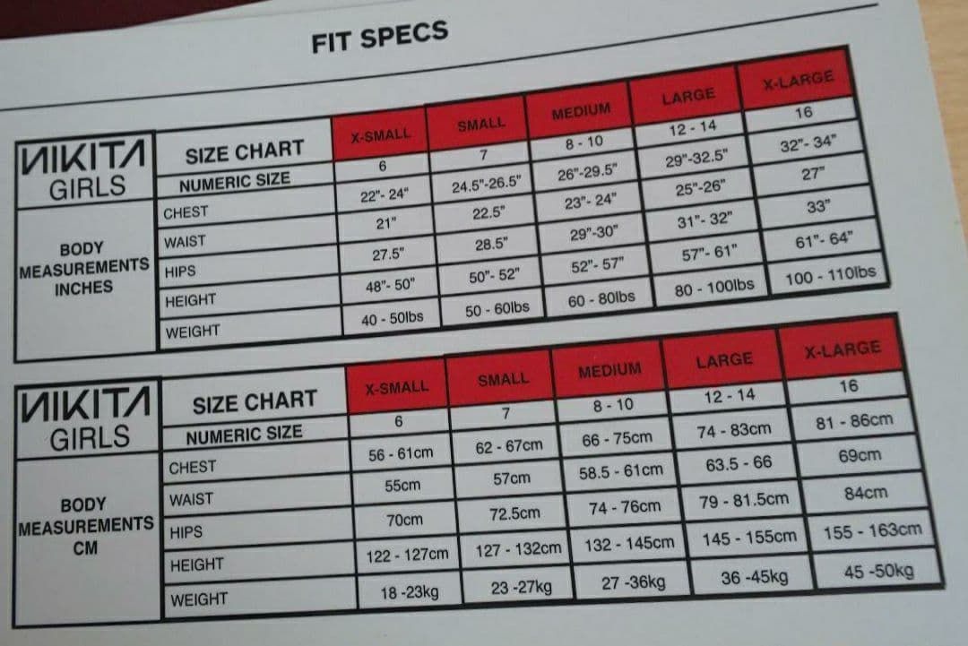 NIKITA ジュニアスノーボードウェアセット（WH/BK）+セーフティーパッド