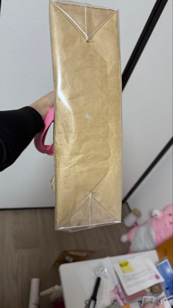 COMME des GARÇONS エコバッグ ブラウン/ピンク