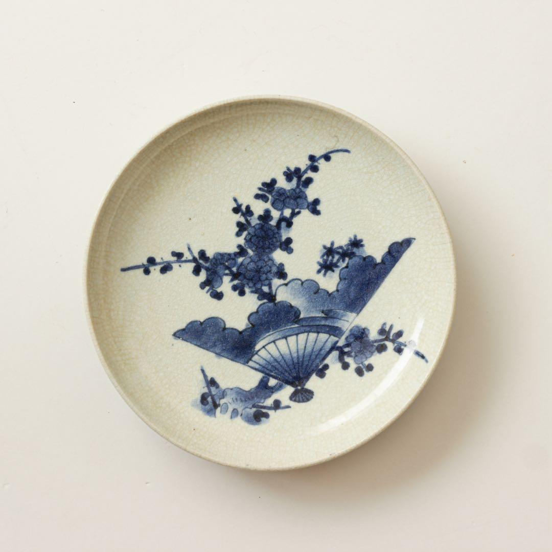 伊万里　古伊万里　江戸　中期　扇　梅