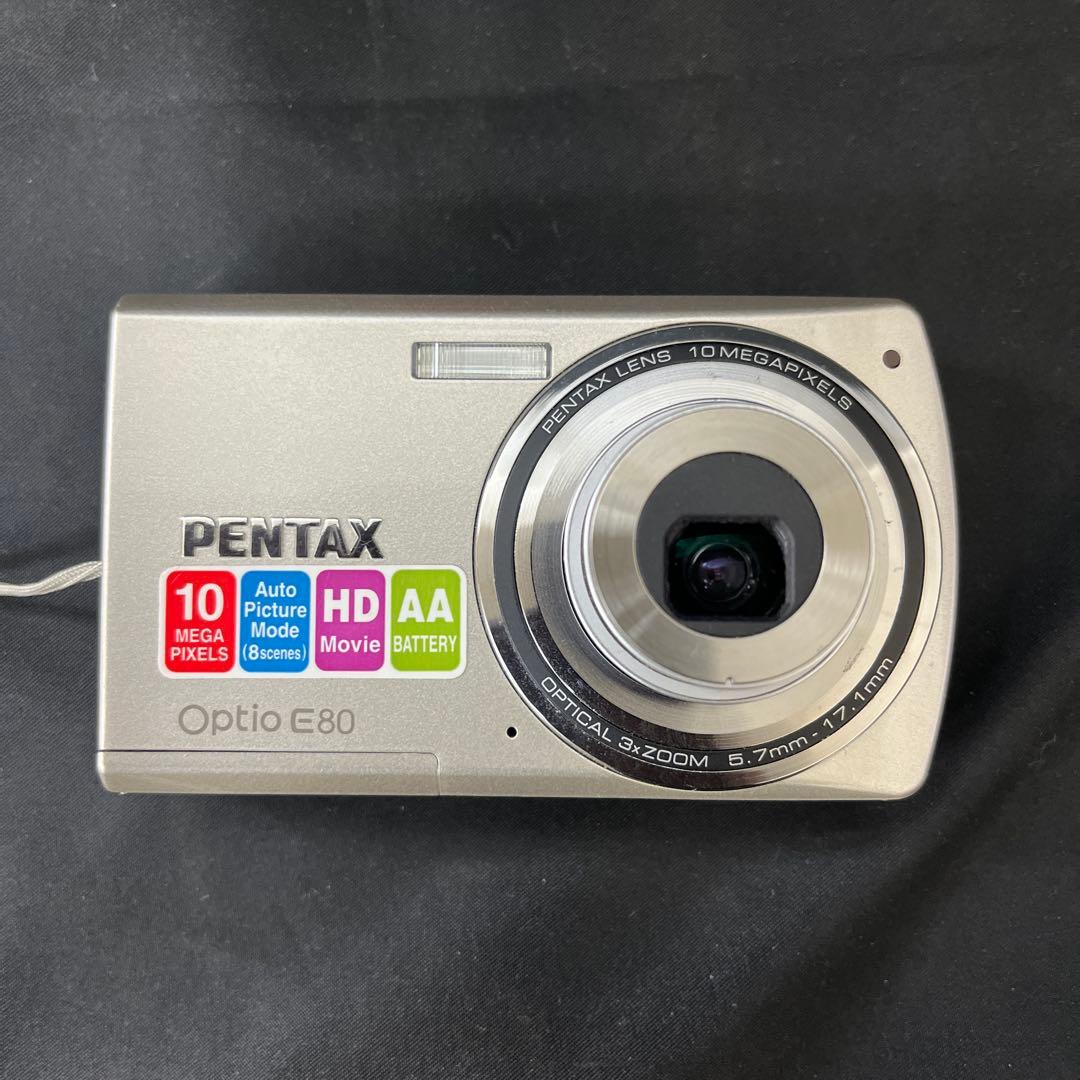 PENTAX ペンタックス Optio E80レトロ　デジカメ　単3電池