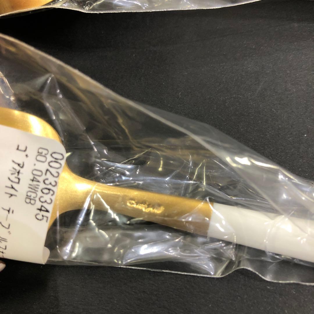 【352】クチポール ゴア カトラリー６点 ペアセット ホワイト ゴールド 新品