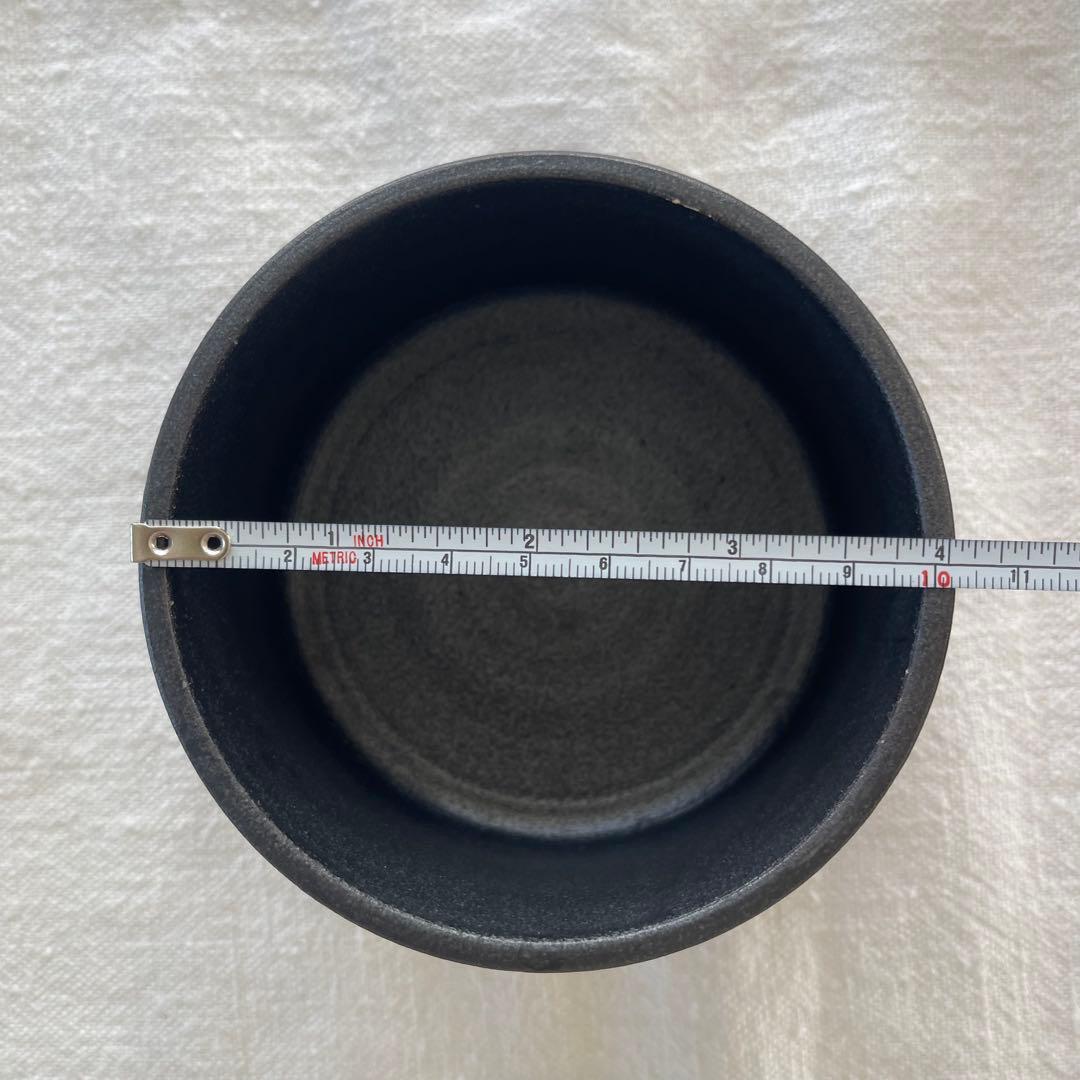 小野俊　黒鉄釉　蓋物　2点セット