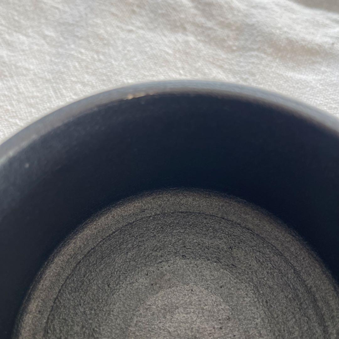 小野俊　黒鉄釉　蓋物　2点セット