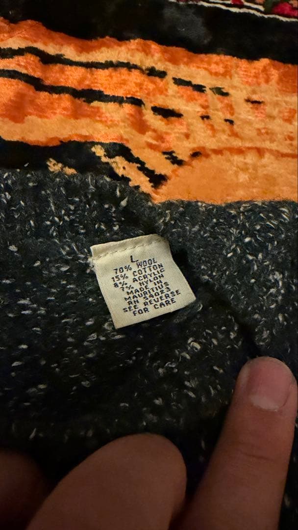 90s old GAP ニットセーター グリーン バーズアイ